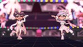 The Squid Sisters performing in their new costumes