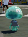 A jellyfish wearing a modified version of the Black Layered LS.