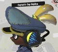 An Inkling with the Topknot hairstyle wearing the Captain's Cap Replica