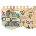 Landfill Dreamland's piece of the map of Alterna, received by talking to Callie after fully surveying the island.