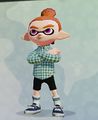 A male Inkling wearing the Green-Check Shirt.