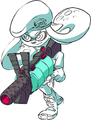 Official art of an Inkling wearing the Special Forces Beret, holding a .96 Gal.