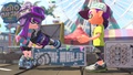 Promotional image for the H-3 Nozzlenose D with the Inkling girl wearing the Icy Down Boots.