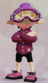 Another male Inkling wearing the Splash Goggles.