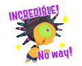 LINE sticker of an excited Murch