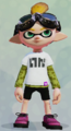 An Inkling boy wearing the Camo Layered LS