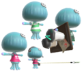 Unofficial renders of several jellyfish's game models from Splatoon 2.
