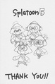 Volume 5 "Thank You!" image featuring Team Blue as toddlers from the Splatoon manga.
