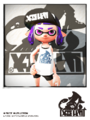 Enperry promo art of an Inkling wearing the King Flip Mesh and the White King Tank