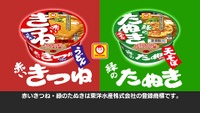 Red Kitsune Udon vs. Green Tanuki Soba