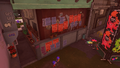 Posters on the back side of Grizzco in Splatsville during Big Run