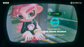Agent 8 being awarded the Twintacle Octotrooper mem cake upon completing the station