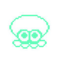 A pixel sprite of Agent 8