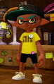 A male Inkling wearing the Urchins Cap.