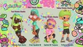 Inklings and Octolings wearing some of the promotional gear.