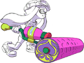 2D art of an Inkling holding the Krak-On Splat Roller