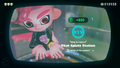 Agent 8 being awarded the Octozeppelin mem cake upon completing the station