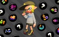 Promo for abilities in Splatoon 2, with a female Inkling wearing the Squidvader Cap