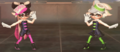 Squid Sisters posing during Ink Me Up