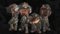VeronIKA, TakoTruck, AnemoneNo1, and Hirooooo all wearing Heavy-Duty Slopsuits.