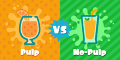 Pulp vs. No Pulp - Inkipedia, the Splatoon wiki
