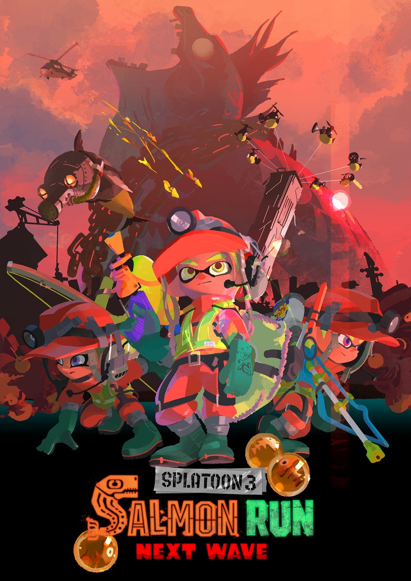 FileSalmon Run Next Wave Main Art V.jpg Inkipedia, the Splatoon wiki