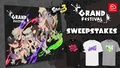 Les membres de My Nintendo en Amérique du Nord ont la possibilité de participer à une lotterie My Nintendo Splatoon 3 du Grand Festival, dans lequel cinq joueurs gagneront un imprimé métal sublimé de l'illustration principale et un set des trois t-shirts.