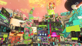 Decorations on the left side of Inkopolis Plaza