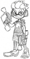 Gloves from the Splatoon manga, a character who wears the Black V Neck.