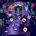 The map of Inkopolis Square during a Splatfest.