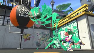 Clam Blitz S2 power clam being thrown at goal.jpg