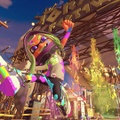 An Inkling jumping in the Grand Festival Grounds