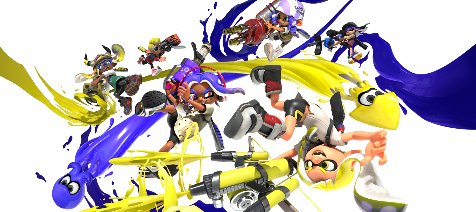 FileS3 art 3D teams yellow vs blue.png Inkipedia, the Splatoon wiki