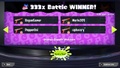 A Splatfest team name appearing on the pledge box in Splatsville.