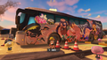 The bus showcasing all of the characters.