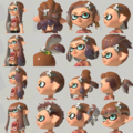 The Squid Hairclip with Inkling hairstyles.