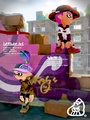 Promo for Firefin, with a male Inkling wearing the FishFry Visor.