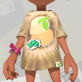 Vista frontal de la camiseta festiva Chocolate blanco está ajustada
