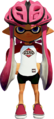 A female Inkling wearing the Red Slip-Ons