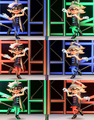 First half of the Squid Sisters' day 2 color combinations