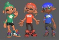 Promotional image showing the front of the Splatfest Tees