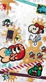 LINE wallpaper featuring a variety of the unique graffiti designs