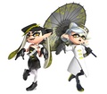 3D art of Marie and Callie in Return of the Mammalians for their amiibo