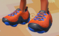 Closeup of the Red-Mesh Sneakers in Splatoon 2.