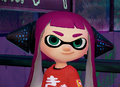 Close-up of a female Inkling wearing the Hero Headset Replica.