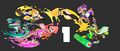 1 day until Splatoon's release, with an Inkling swinging an Inkbrush