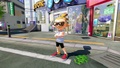 An Inkling boy in Inkopolis Plaza