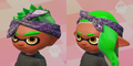 Comparison between the way male and female Inklings wear the FishFry Biscuit Bandana.