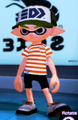 A male Inkling wearing the Pirate-Stripe Tee.