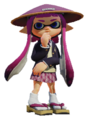 A female Inkling wearing the Bamboo Hat.